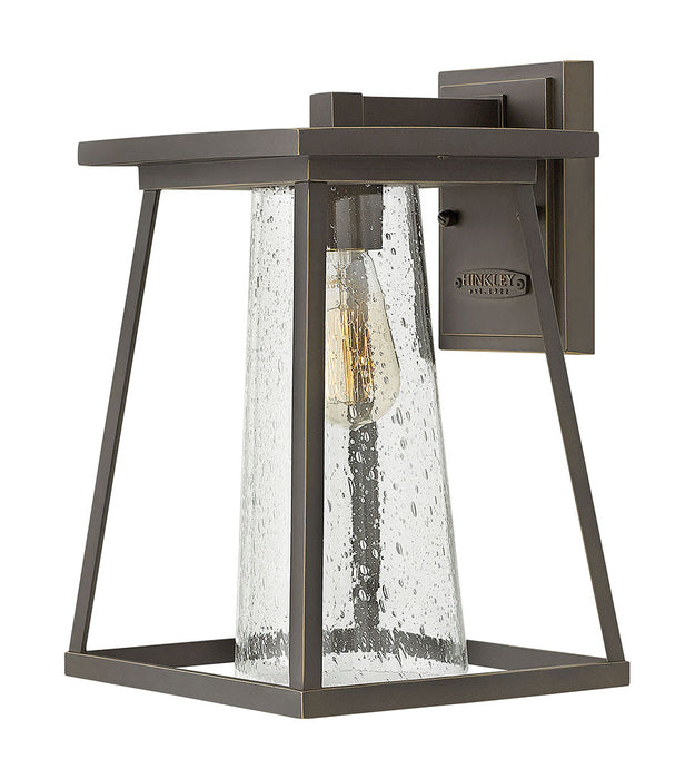 Burke Medium Wall Mount Lantern in Oil Rubbed Bronze with Clear glass
