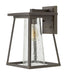 Burke Medium Wall Mount Lantern in Oil Rubbed Bronze with Clear glass