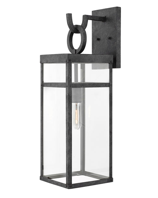 Porter Large Wall Mount Lantern in Aged Zinc