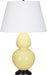 Robert Abbey (1605X) Double Gourd Table Lamp with Pearl Dupioni Fabric Shade
