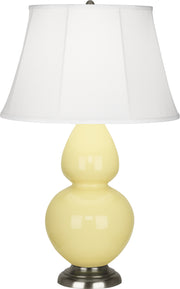 Robert Abbey (1606) Double Gourd Table Lamp with Ivory Stretched Fabric Shade