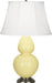 Robert Abbey (1606) Double Gourd Table Lamp with Ivory Stretched Fabric Shade