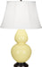 Robert Abbey (1605) Double Gourd Table Lamp with Ivory Stretched Fabric Shade