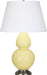 Robert Abbey (1606X) Double Gourd Table Lamp with Pearl Dupioni Fabric Shade