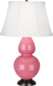 Robert Abbey (1608) Double Gourd Table Lamp with Ivory Stretched Fabric Shade