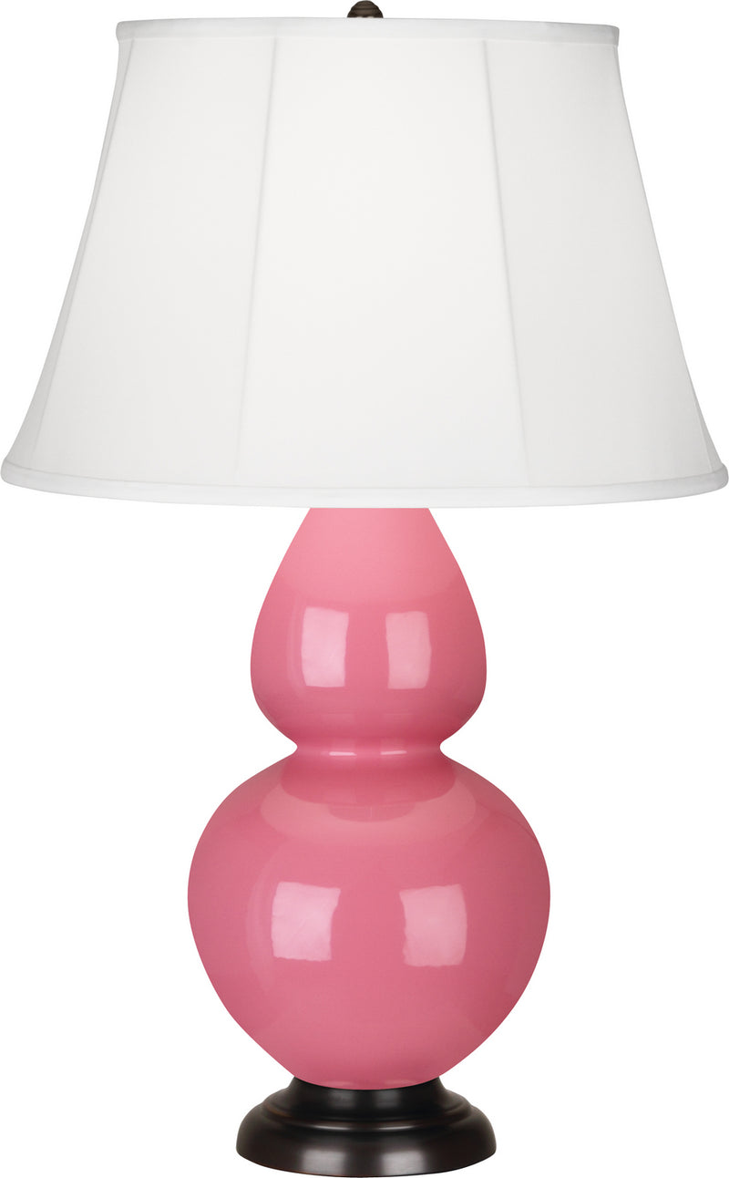 Robert Abbey (1608) Double Gourd Table Lamp with Ivory Stretched Fabric Shade