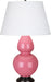 Robert Abbey (1608X) Double Gourd Table Lamp with Pearl Dupioni Fabric Shade