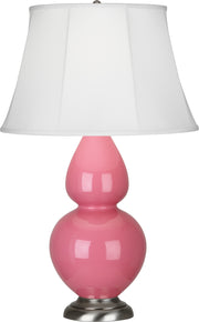 Robert Abbey (1609) Double Gourd Table Lamp with Ivory Stretched Fabric Shade