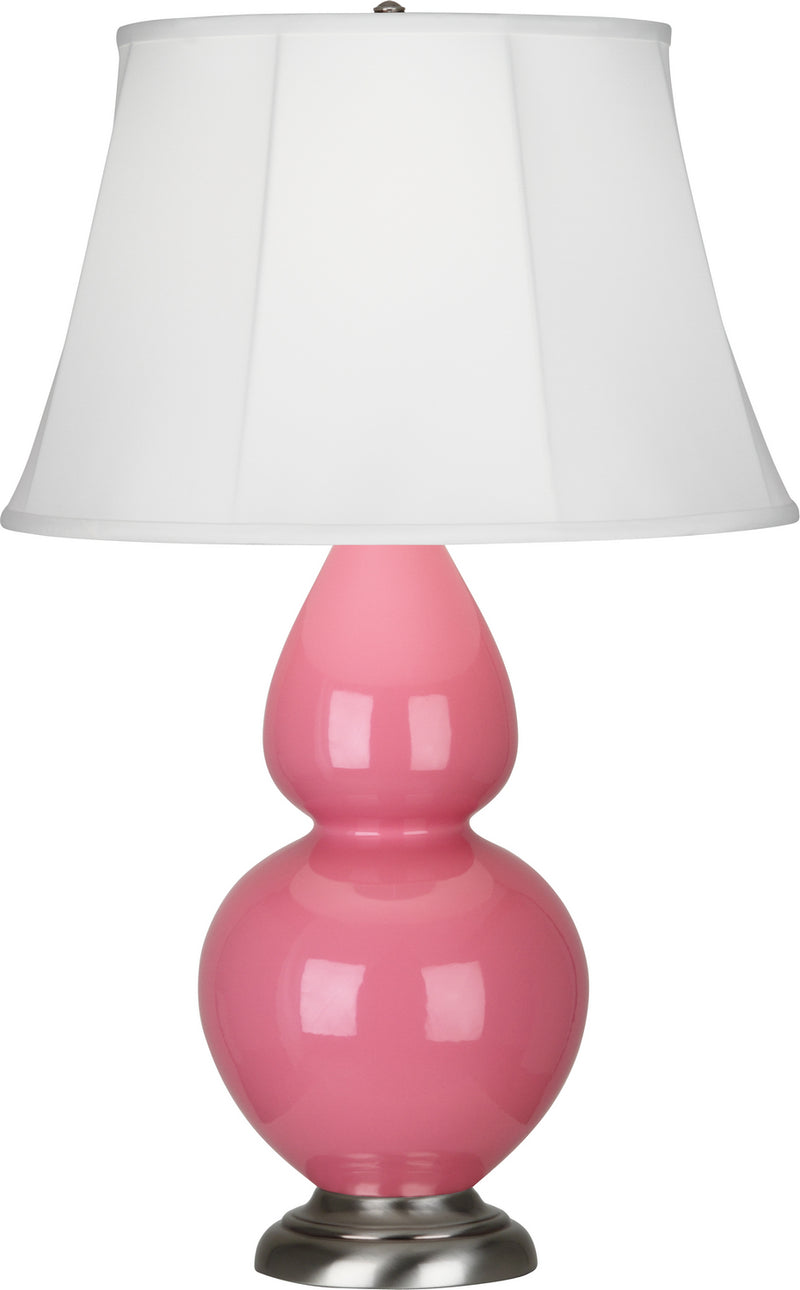 Robert Abbey (1609) Double Gourd Table Lamp with Ivory Stretched Fabric Shade
