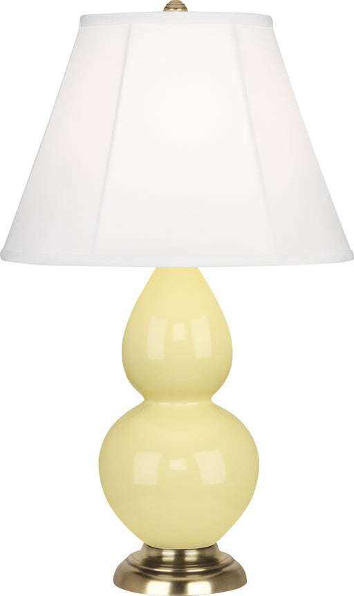Robert Abbey (1614) Small Double Gourd Accent Lamp with Ivory Stretched Fabric Shade