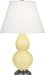 Robert Abbey (1616X) Small Double Gourd Accent Lamp with Pearl Dupioni Fabric Shade
