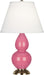 Robert Abbey (1617X) Small Double Gourd Accent Lamp with Pearl Dupioni Fabric Shade