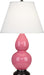 Robert Abbey (1618X) Small Double Gourd Accent Lamp with Pearl Dupioni Fabric Shade