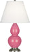Robert Abbey (1619X) Small Double Gourd Accent Lamp with Pearl Dupioni Fabric Shade