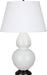 Robert Abbey (1640X) Double Gourd Table Lamp with Pearl Dupioni Fabric Shade