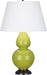 Robert Abbey (1643X) Double Gourd Table Lamp with Pearl Dupioni Fabric Shade