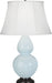 Robert Abbey (1646) Double Gourd Table Lamp with Ivory Stretched Fabric Shade