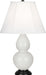 Robert Abbey (1650) Small Double Gourd Accent Lamp with Ivory Stretched Fabric Shade