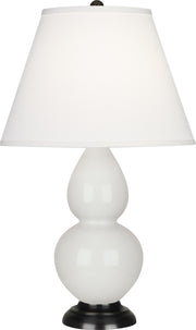 Robert Abbey (1650X) Small Double Gourd Accent Lamp with Pearl Dupioni Fabric Shade