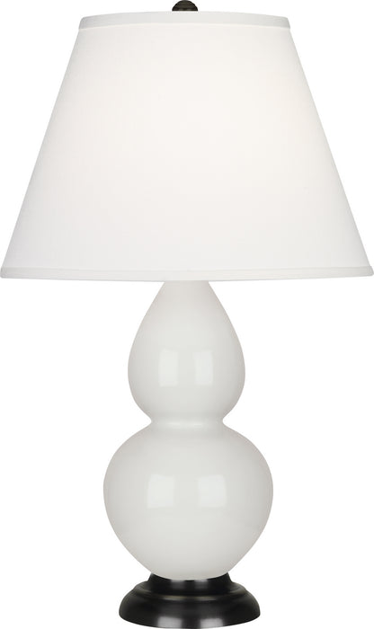 Robert Abbey (1650X) Small Double Gourd Accent Lamp with Pearl Dupioni Fabric Shade