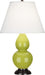 Robert Abbey (1653X) Small Double Gourd Accent Lamp with Pearl Dupioni Fabric Shade