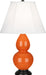 Robert Abbey (1655) Small Double Gourd Accent Lamp with Ivory Stretched Fabric Shade