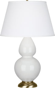 Robert Abbey (1660X) Double Gourd Table Lamp with Pearl Dupioni Fabric Shade