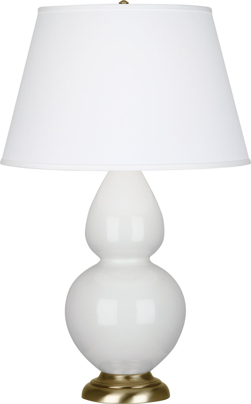 Robert Abbey (1660X) Double Gourd Table Lamp with Pearl Dupioni Fabric Shade