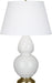 Robert Abbey (1660X) Double Gourd Table Lamp with Pearl Dupioni Fabric Shade