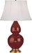 Robert Abbey (1667) Double Gourd Table Lamp with Ivory Stretched Fabric Shade