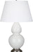 Robert Abbey (1670X) Double Gourd Table Lamp with Pearl Dupioni Fabric Shade