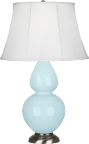Robert Abbey (1676) Double Gourd Table Lamp with Ivory Stretched Fabric Shade