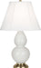 Robert Abbey (1680) Small Double Gourd Accent Lamp with Ivory Stretched Fabric Shade
