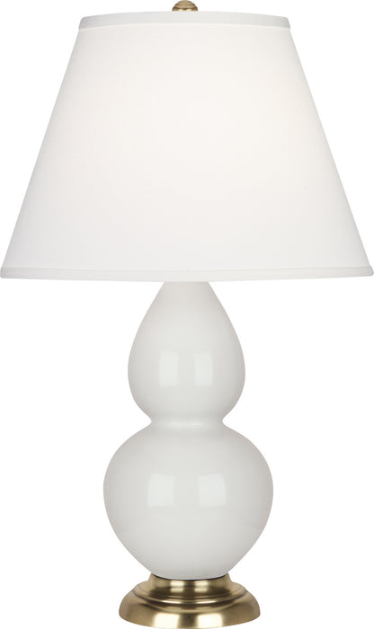 Robert Abbey (1680X) Small Double Gourd Accent Lamp with Pearl Dupioni Fabric Shade