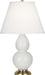 Robert Abbey (1680X) Small Double Gourd Accent Lamp with Pearl Dupioni Fabric Shade