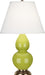 Robert Abbey (1683X) Small Double Gourd Accent Lamp with Pearl Dupioni Fabric Shade