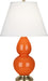 Robert Abbey (1685X) Small Double Gourd Accent Lamp with Pearl Dupioni Fabric Shade