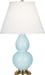 Robert Abbey (1689X) Small Double Gourd Accent Lamp with Pearl Dupioni Fabric Shade