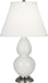 Robert Abbey (1690X) Small Double Gourd Accent Lamp with Pearl Dupioni Fabric Shade