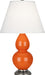 Robert Abbey (1695X) Small Double Gourd Accent Lamp with Pearl Dupioni Fabric Shade