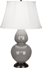 Robert Abbey (1749) Double Gourd Table Lamp with Ivory Stretched Fabric Shade