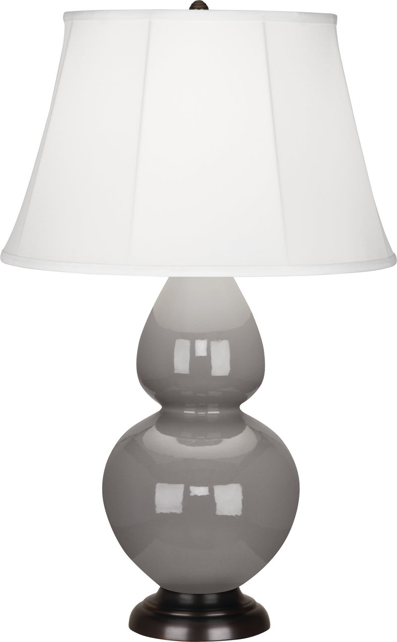Robert Abbey (1749) Double Gourd Table Lamp with Ivory Stretched Fabric Shade