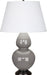 Robert Abbey (1749X) Double Gourd Table Lamp with Pearl Dupioni Fabric Shade