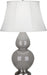 Robert Abbey (1750) Double Gourd Table Lamp with Ivory Stretched Fabric Shade