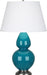 Robert Abbey (1753X) Double Gourd Table Lamp with Pearl Dupioni Fabric Shade