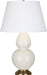 Robert Abbey (1754X) Double Gourd Table Lamp with Pearl Dupioni Fabric Shade