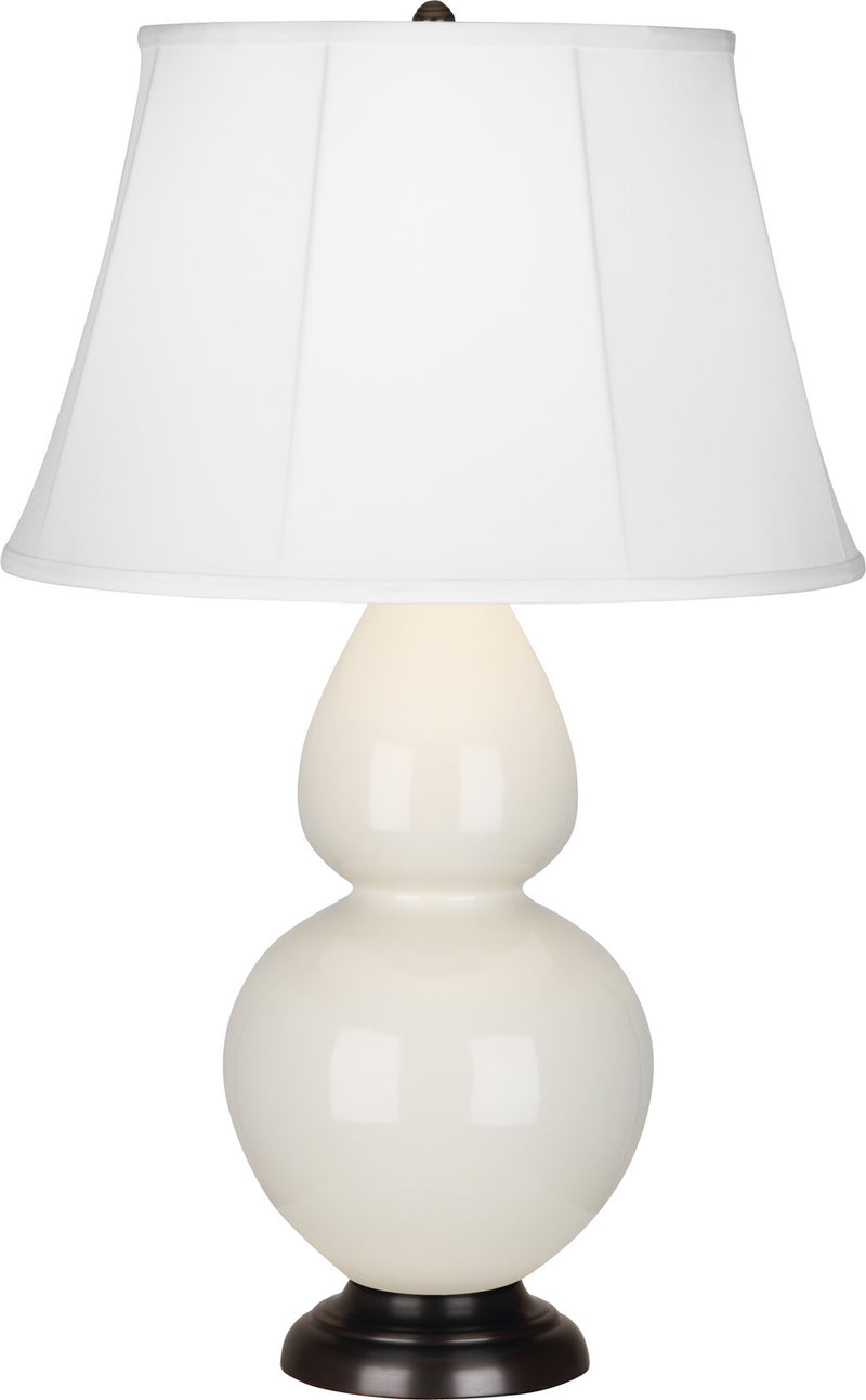 Robert Abbey (1755) Double Gourd Table Lamp with Ivory Stretched Fabric Shade