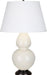 Robert Abbey (1755X) Double Gourd Table Lamp with Pearl Dupioni Fabric Shade