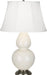 Robert Abbey (1756) Double Gourd Table Lamp with Ivory Stretched Fabric Shade