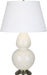 Robert Abbey (1756X) Double Gourd Table Lamp with Pearl Dupioni Fabric Shade